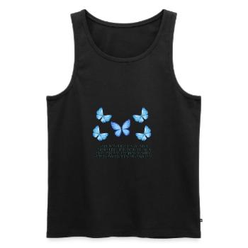Butterfly - Männer Premium Bio Tank Top - Schwarz - Vorne - AI Model Male 178 light (178cm)