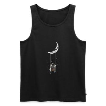 Mondschaukel, Raumfahrt, Raumfahrt Geschenke - Männer Premium Bio Tank Top - Schwarz - Vorne - AI Model Male 178 light (178cm)