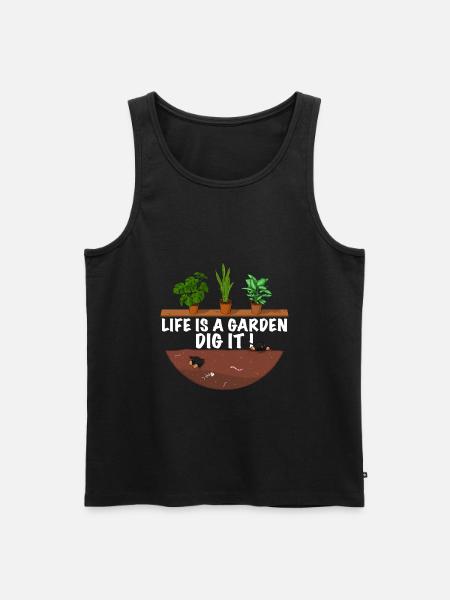 Lustiger Gärtner Spruch - Männer Premium Bio Tank Top - Schwarz