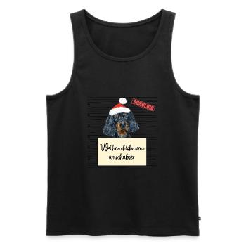 Weihnachtsbaum Umschubser Gordon Setter - Männer Premium Bio Tank Top - Schwarz - Vorne - AI Model Male 178 light (178cm)