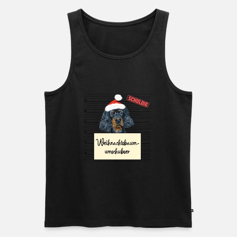 Weihnachtsbaum Umschubser Gordon Setter - Männer Premium Bio Tank Top - undefined