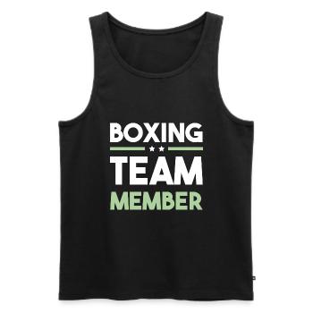 Boxing Team - Männer Premium Bio Tank Top - Schwarz - Vorne - Michal (187cm)