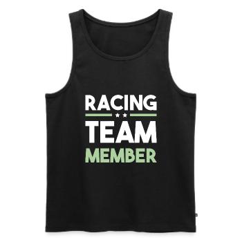 Racing Team - Men's Premium Organic Tank Top - black - Front - AI Model Male 178 light (178cm)
