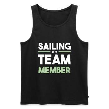 Équipe de voile - Débardeur bio Premium Homme - noir - Devant - Michal (187cm)