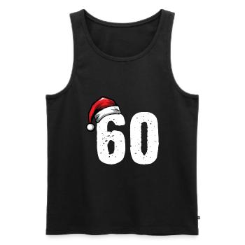 60 Numéro de Noël - Débardeur bio Premium Homme - noir - Devant - Michal (187cm)