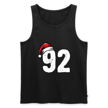 92 Number Christmas - Men's Premium Organic Tank Top - black - Front - AI Model Male 178 light (178cm)