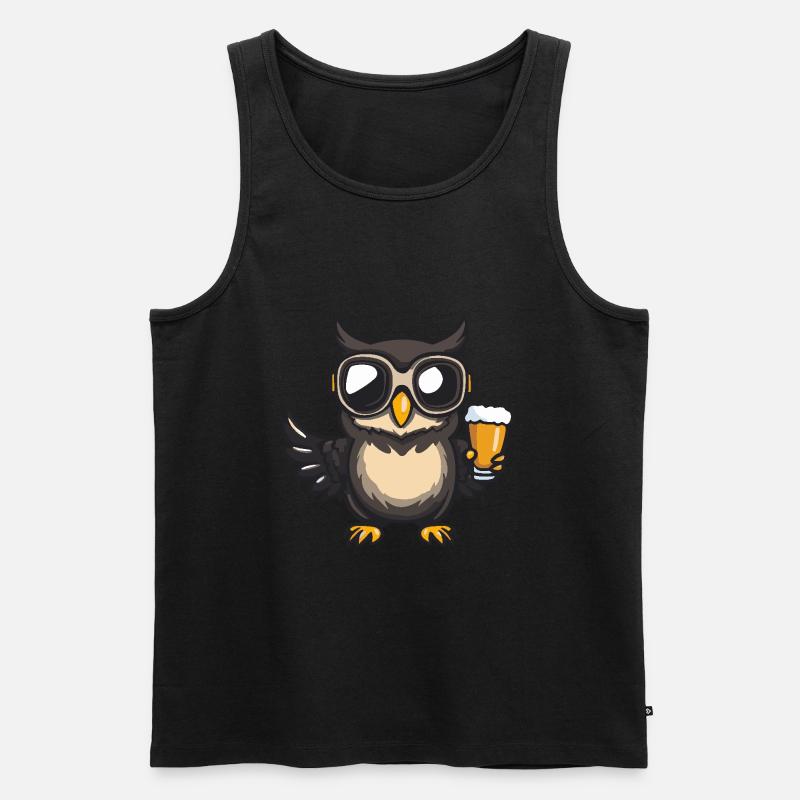 Eule Apres Ski Bier - Männer Premium Bio Tank Top - undefined