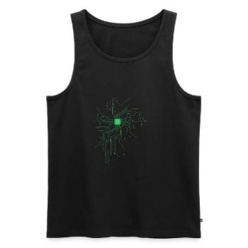 Informatiker Geschenk für Nerds und Computerfreaks - Männer Premium Bio Tank Top - Schwarz - Vorne - AI Model Male 178 light (178cm)