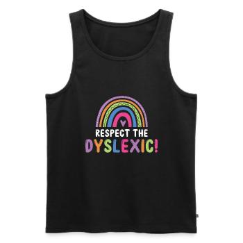 Dyslexia Interventionist for Dyslexia - Men's Premium Organic Tank Top - black - Front - AI Model Male 178 light (178cm)