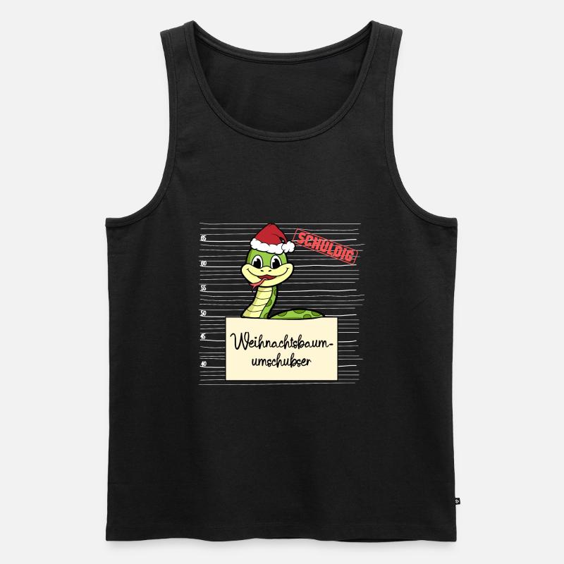 Weihnachtsbaum Umschubser Schlange - Männer Premium Bio Tank Top - undefined