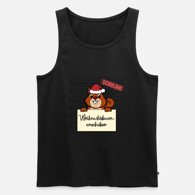 Weihnachtsbaum Umschubser Eichhörnchen - Männer Premium Bio Tank Top - undefined