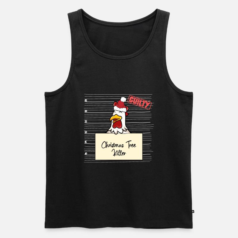 Weihnachtsbaum Umschubser Huhn - Männer Premium Bio Tank Top - undefined