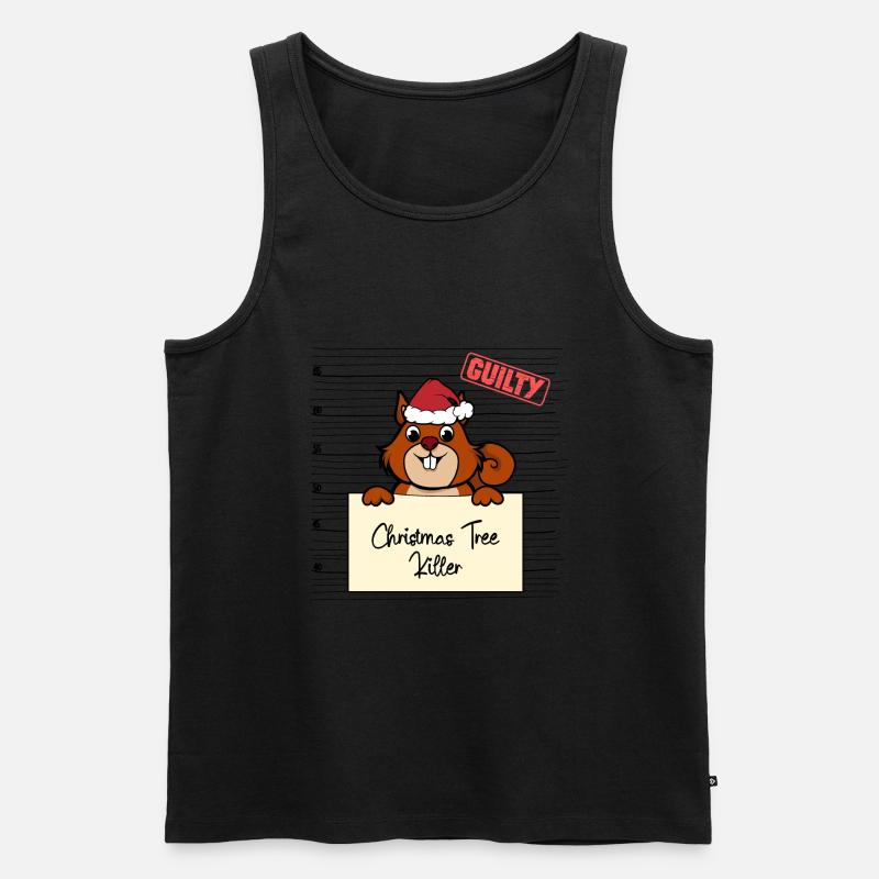 Weihnachtsbaum Umschubser Eichhörnchen - Männer Premium Bio Tank Top - undefined