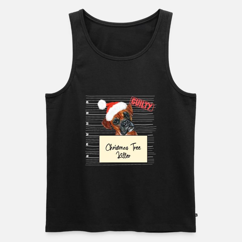 Weihnachtsbaum Umschubser Boxer - Männer Premium Bio Tank Top - undefined