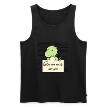 Dinosaurier lustiger Spruch humor Gefängnisbild - Männer Premium Bio Tank Top - Schwarz - Vorne - Michal (187cm)
