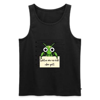 Gottesanbeterin lustiger Spruch humor Gefängnisbil - Männer Premium Bio Tank Top - Schwarz - Vorne - Michal (187cm)