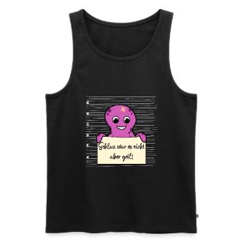 Oktopus lustiger Spruch humor Gefängnisbild - Männer Premium Bio Tank Top - Schwarz - Vorne - Michal (187cm)