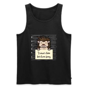 Igel lustiger Spruch humor Gefängnisbild - Männer Premium Bio Tank Top - Schwarz - Vorne - Michal (187cm)