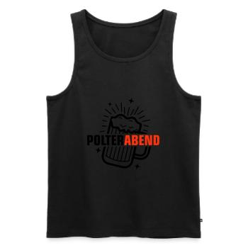 Polterabend Bier - Männer Premium Bio Tank Top - Schwarz - Vorne - Michal (187cm)