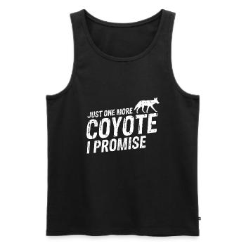 Conception de chasseur de coyote pour la chasse au coyote - Débardeur bio Premium Homme - noir - Devant - Michal (187cm)