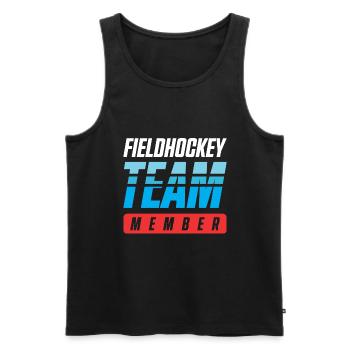 Équipe de hockey sur gazon - Débardeur bio Premium Homme - noir - Devant - Michal (187cm)