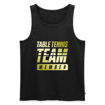 Table Tennis Team - Männer Premium Bio Tank Top - Schwarz - Vorne - Michal (187cm)