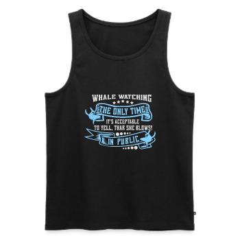 Orca Beobachtung für Buckelwale und Meerwale - Männer Premium Bio Tank Top - Schwarz - Vorne - Michal (187cm)