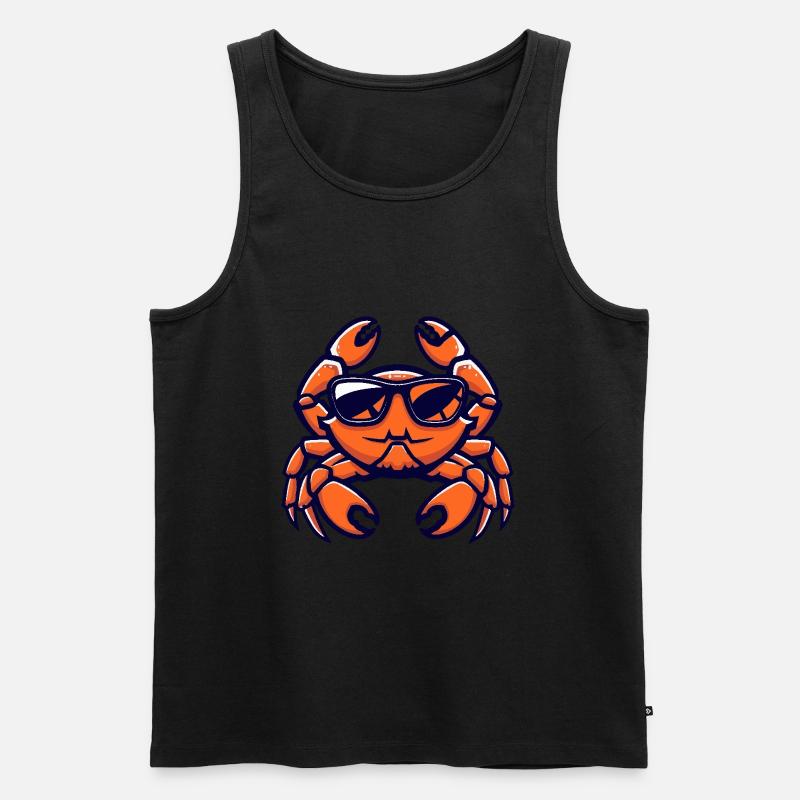 Krebs Krabbe Cool Comic - Männer Premium Bio Tank Top - undefined