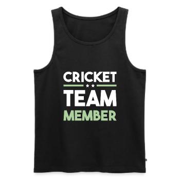 Cricket Team - Männer Premium Bio Tank Top - Schwarz - Vorne - Michal (187cm)