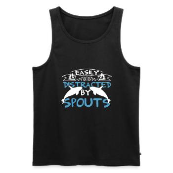 Meeressäuger für Orca-Beobachtung und Buckelwal - Männer Premium Bio Tank Top - Schwarz - Vorne - Michal (187cm)