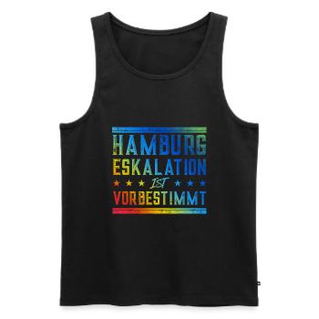 Hamburg Eskalation - Männer Premium Bio Tank Top - Schwarz - Vorne - AI Model Male 178 light (178cm)