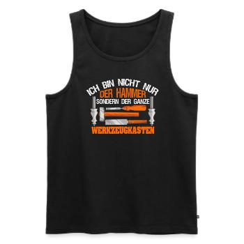 Ich Bin Nicht Nur Der Hammer Der Ganze - Männer Premium Bio Tank Top - Schwarz - Vorne - AI Model Male 178 light (178cm)