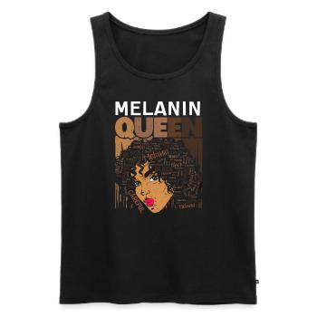 Melanin Queen Proud Black - Men's Premium Organic Tank Top - black - Front - AI Model Male 178 light (178cm)