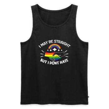 I Like Being Straight, But I Hate LGBTQ Gay - Men's Premium Organic Tank Top - black - Front - Michal (187cm)