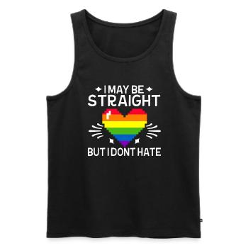 I Like Being Straight, But I Hate LGBTQ Gay - Men's Premium Organic Tank Top - black - Front - Michal (187cm)