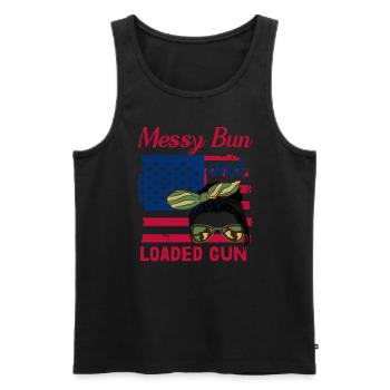 Unordentliches Brötchen Und Geladene - Männer Premium Bio Tank Top - Schwarz - Vorne - Michal (187cm)