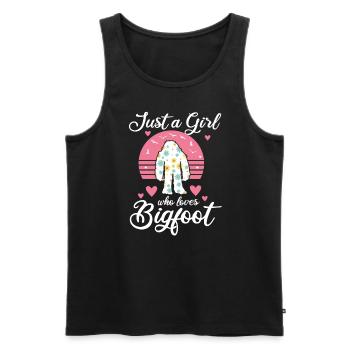 Juste une fille qui aime Bigfoot Sasquatch - Débardeur bio Premium Homme - noir - Devant - Michal (187cm)