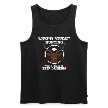 Weekend hunt with the prospect of drinking beer - Men's Premium Organic Tank Top - black - Front - AI Model Male 178 light (178cm)