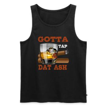 Je dois Dat Ash Cigar Smoking Tabac Fumeur - Débardeur bio Premium Homme - noir - Devant - Michal (187cm)