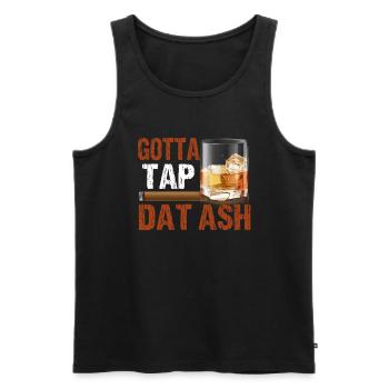 I Must Dat Ash Cigar Smoking Tobacco Smoker - Men's Premium Organic Tank Top - black - Front - Michal (187cm)