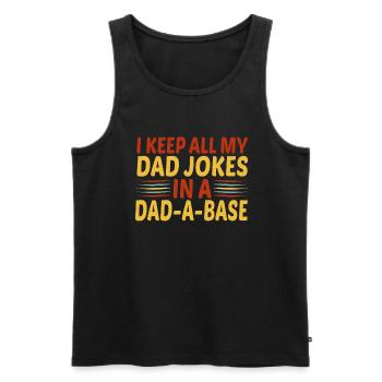 Ich Behalte Alle Meine Vater-Witze In Einem Tag - Männer Premium Bio Tank Top - Schwarz - Vorne - AI Model Male 178 light (178cm)