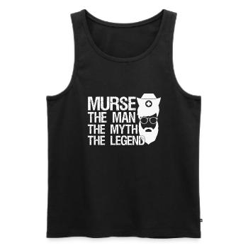 Murse The Man The Myth The Legend Funny - Men's Premium Organic Tank Top - black - Front - Michal (187cm)