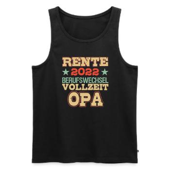 Lustiger Ruhestand Spruch Rentner Opa Großvater - Männer Premium Bio Tank Top - Schwarz - Vorne - AI Model Male 178 light (178cm)