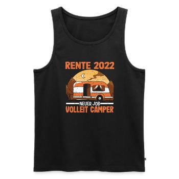 Rente 2022 Renteneintritt Camping Camper - Männer Premium Bio Tank Top - Schwarz - Vorne - AI Model Male 178 light (178cm)