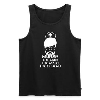 Murse The Man The Myth The Legend Funny Male - Männer Premium Bio Tank Top - Schwarz - Vorne - Michal (187cm)