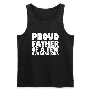 Stolzer Vater Einiger Dummkinder Lustiger Väter - Männer Premium Bio Tank Top - Schwarz - Vorne - AI Model Male 178 light (178cm)
