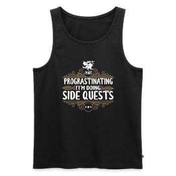 Ich Zögere Nicht, Ich Mache Nebenquests RPG - Männer Premium Bio Tank Top - Schwarz - Vorne - AI Model Male 178 light (178cm)