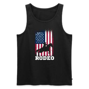 Cowboy Rodeo Western Bull Rider Bucking Riding - Männer Premium Bio Tank Top - Schwarz - Vorne - Michal (187cm)