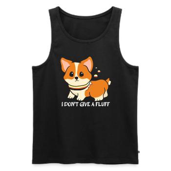 I don't give sweet fluff corgi dog owner - Men's Premium Organic Tank Top - black - Front - AI Model Male 178 light (178cm)