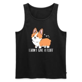 I Don't Give Sweet Fluff Corgi Dog Owner - Men's Premium Organic Tank Top - black - Front - AI Model Male 178 light (178cm)